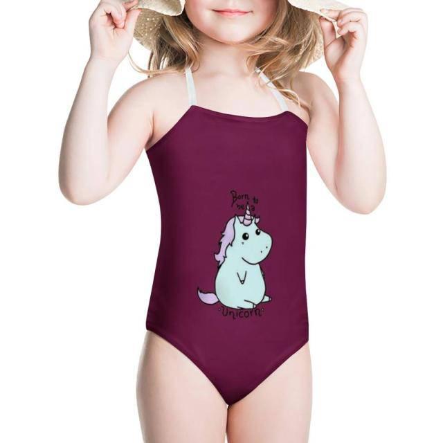 Maillot de bain licorne fille une-pièce