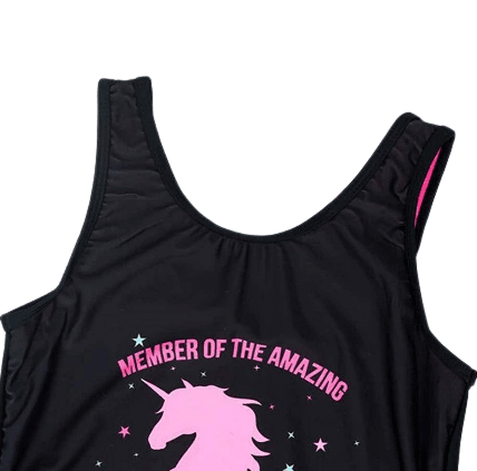 Maillot de bain licorne fillette noir - Licorne