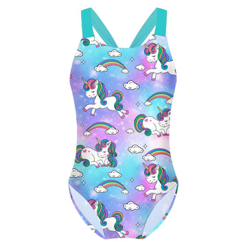 Maillot de bain licorne multicolore