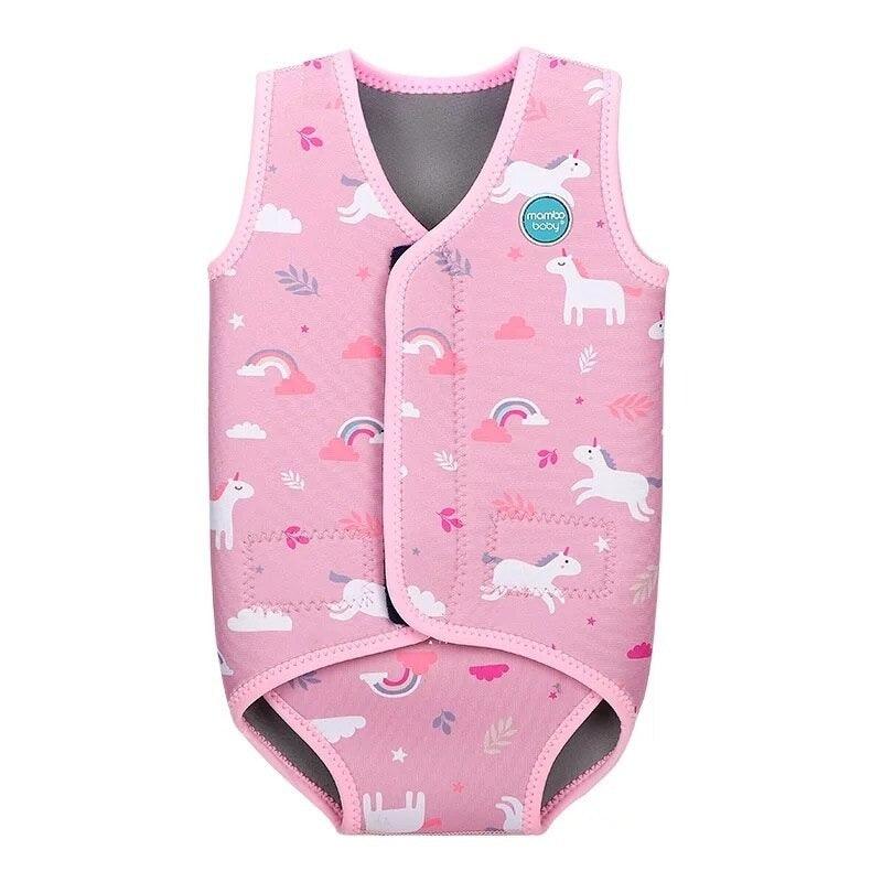 Maillot de bain licorne rose pour bébé
