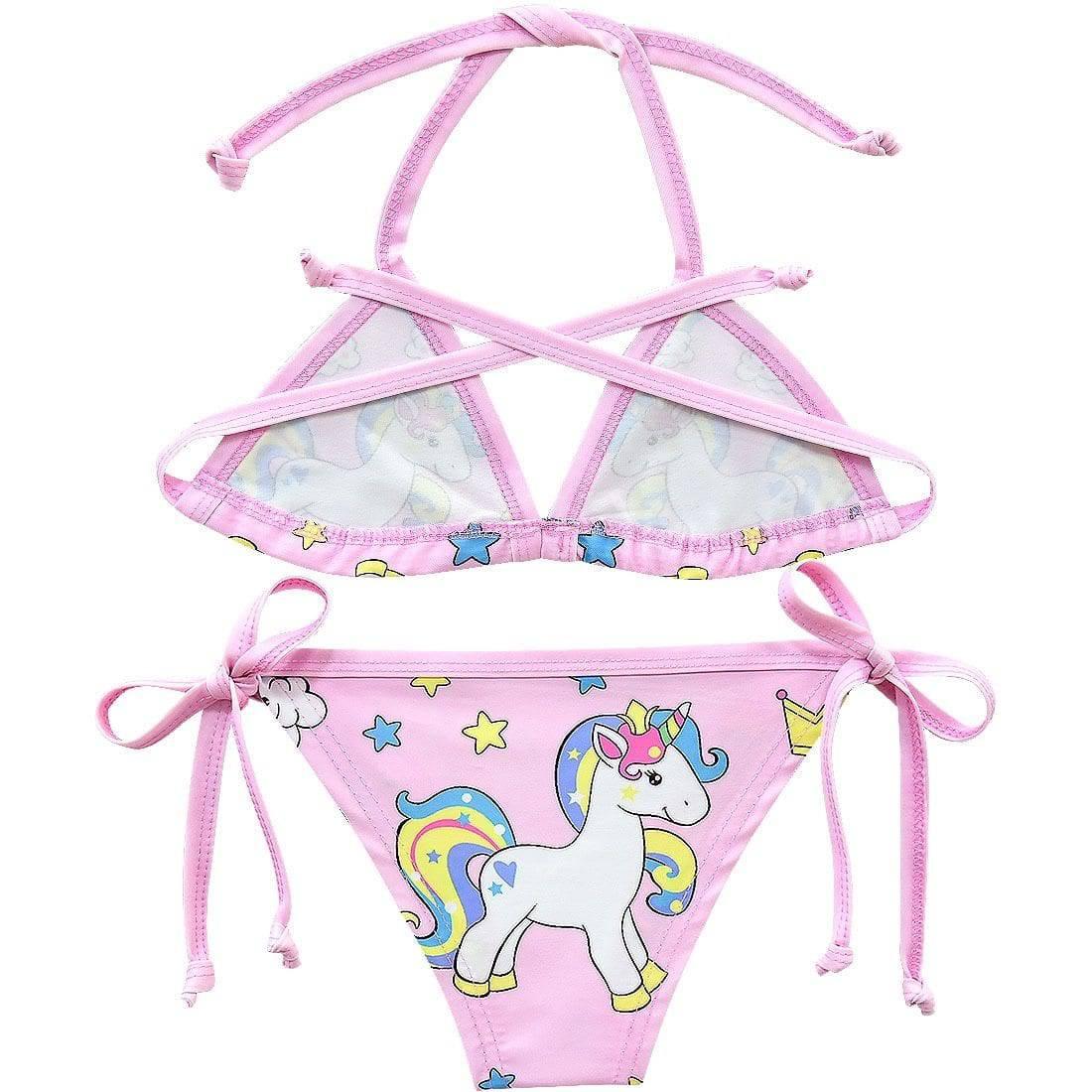 Maillot deux-pièces licorne