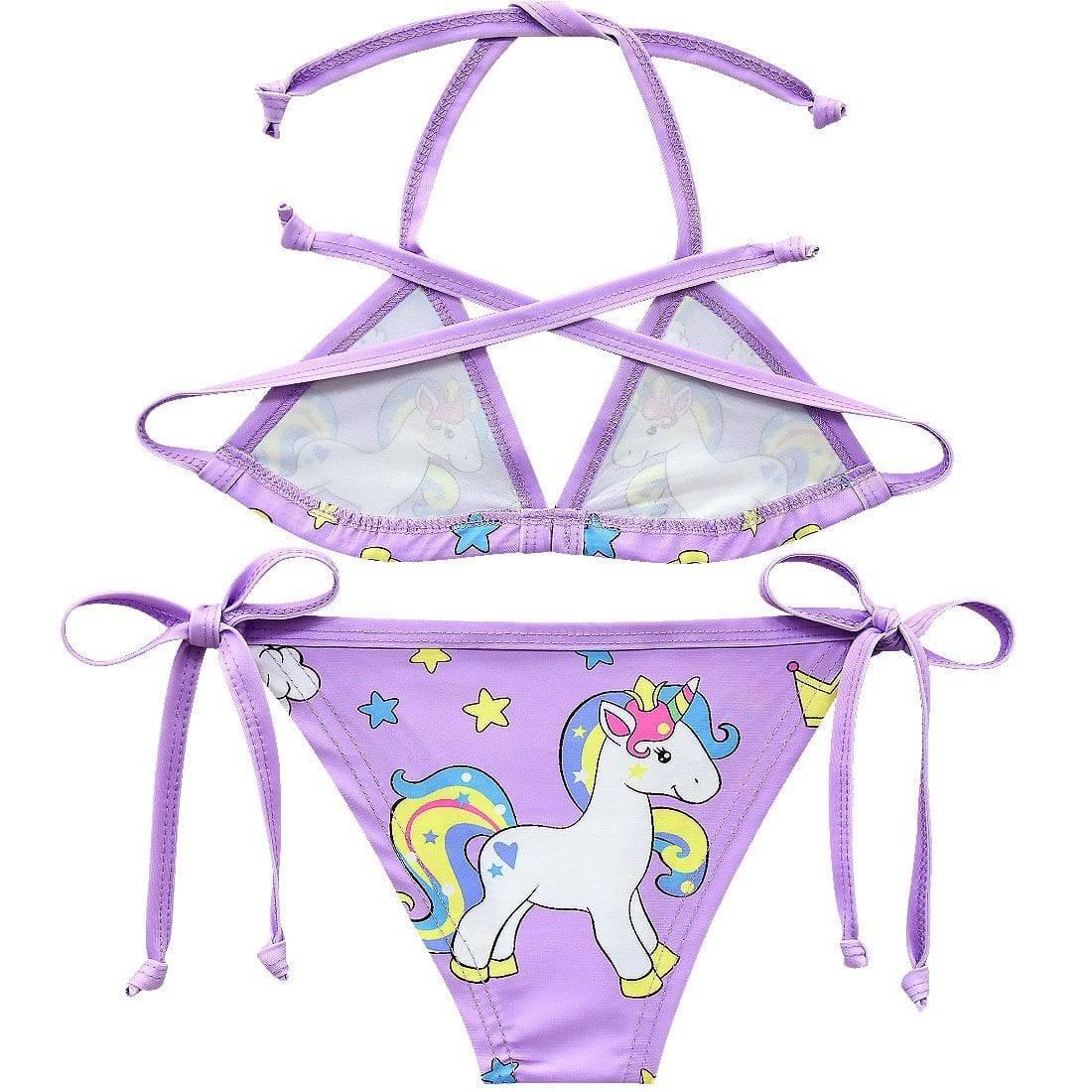 Maillot deux-pièces licorne