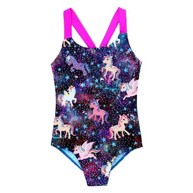 Maillot une-pièce enfant licorne