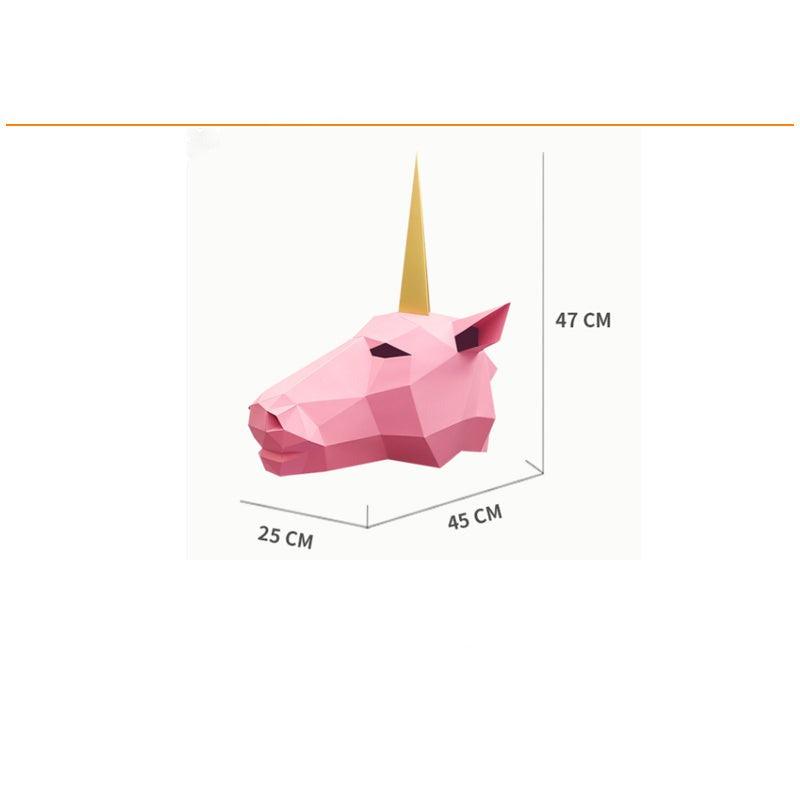 Masque de Carnaval licorne papier 3D - Licorne