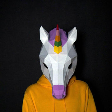 Masque licorne 3D en papier
