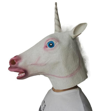 Masque licorne cheval blanc