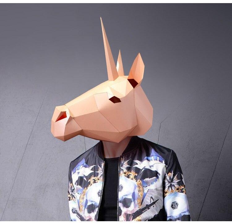 Masque licorne en 3D à fabriquer - Licorne