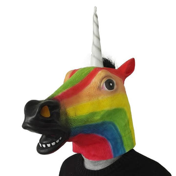 Masque licorne multicolore
