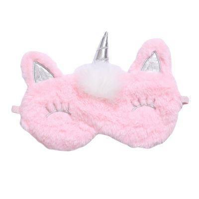 Masque Licorne<br> En Peluche Rose - Une Licorne