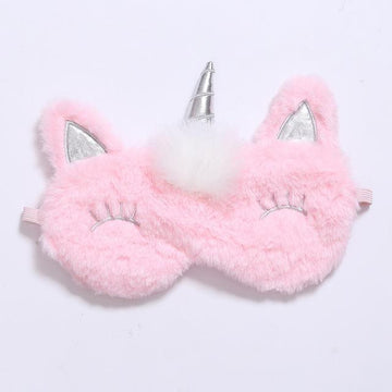 Masque Licorne<br> En Peluche Rose - Une Licorne