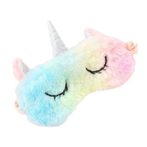 Masque Licorne<br/> Peluche Arc-en-ciel - Une Licorne