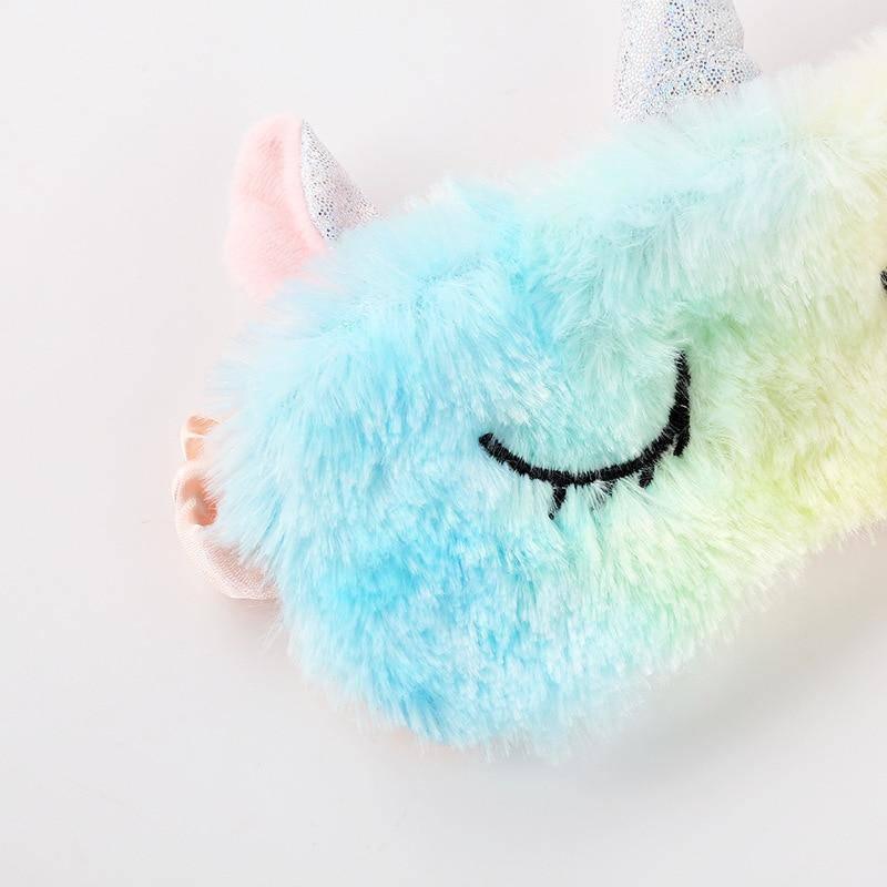 Masque Licorne<br/> Peluche Arc-en-ciel - Une Licorne