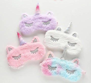 Masque Licorne<br> Peluche Blanc - Une Licorne
