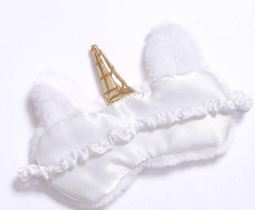 Masque Licorne<br> Peluche Blanc - Une Licorne