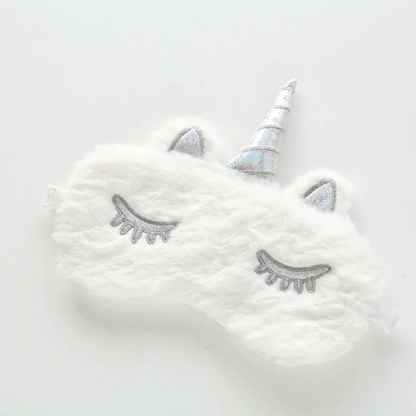 Masque Licorne<br> Peluche Blanc - Une Licorne