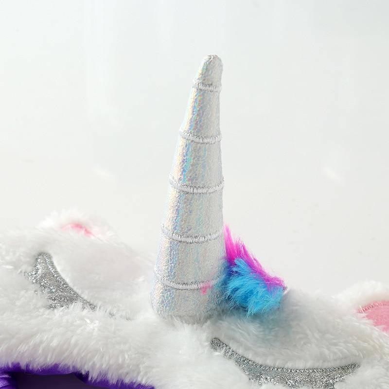 Masque Licorne<br> Peluche pour les Yeux - Une Licorne