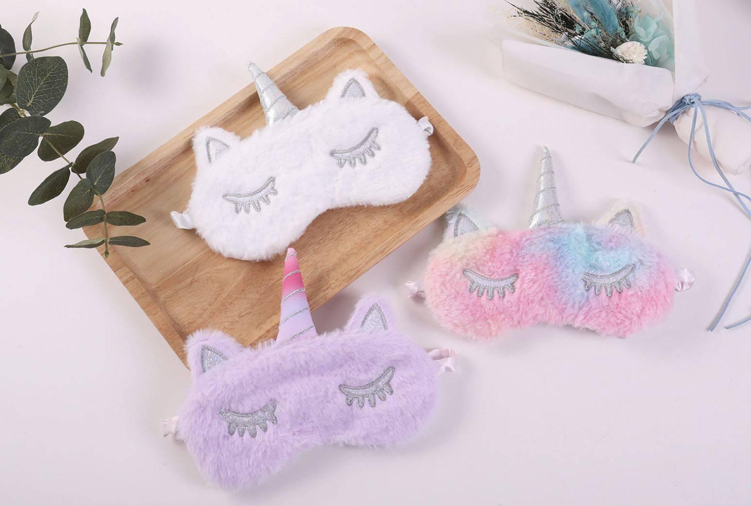 Masque Licorne<br> Peluche Violet - Une Licorne