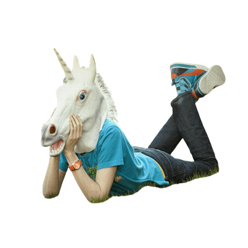 Masque tête de licorne