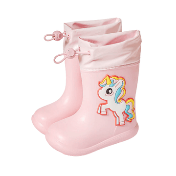 Mini bottes de pluie licorne rose