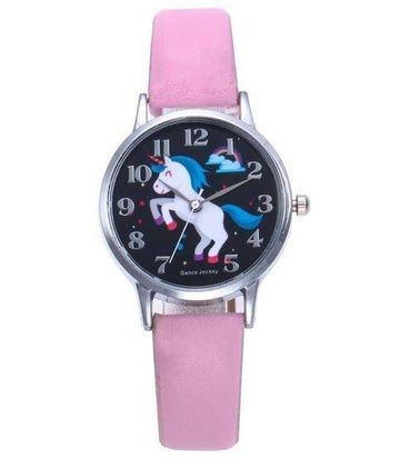 Montre Licorne Fond Noir - Une Licorne