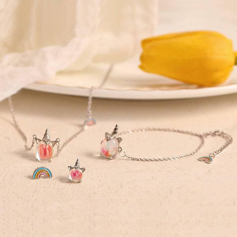 Parure de Bijoux Licorne Arc-en-ciel - Licorne