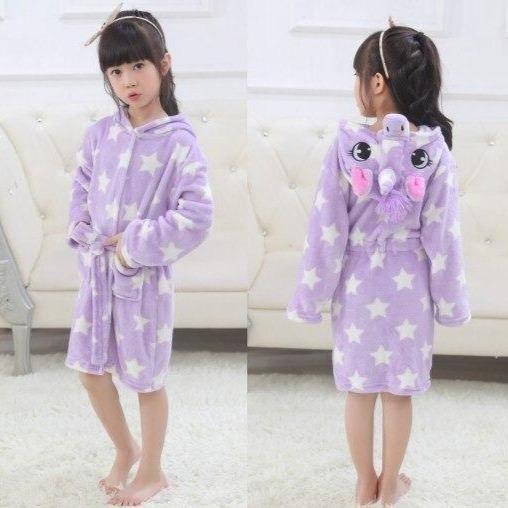 Peignoir de Bain Petite Fille Licorne - Une Licorne