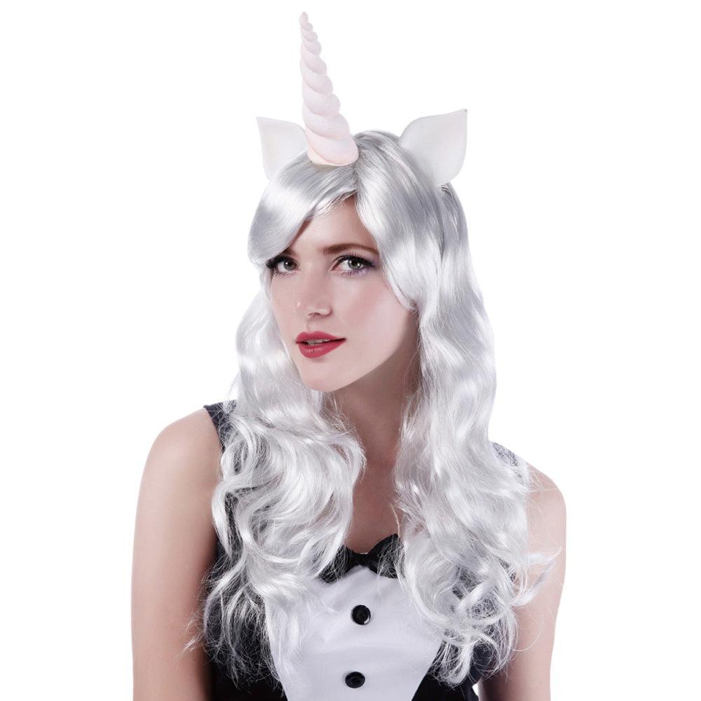 Perruque licorne blanche