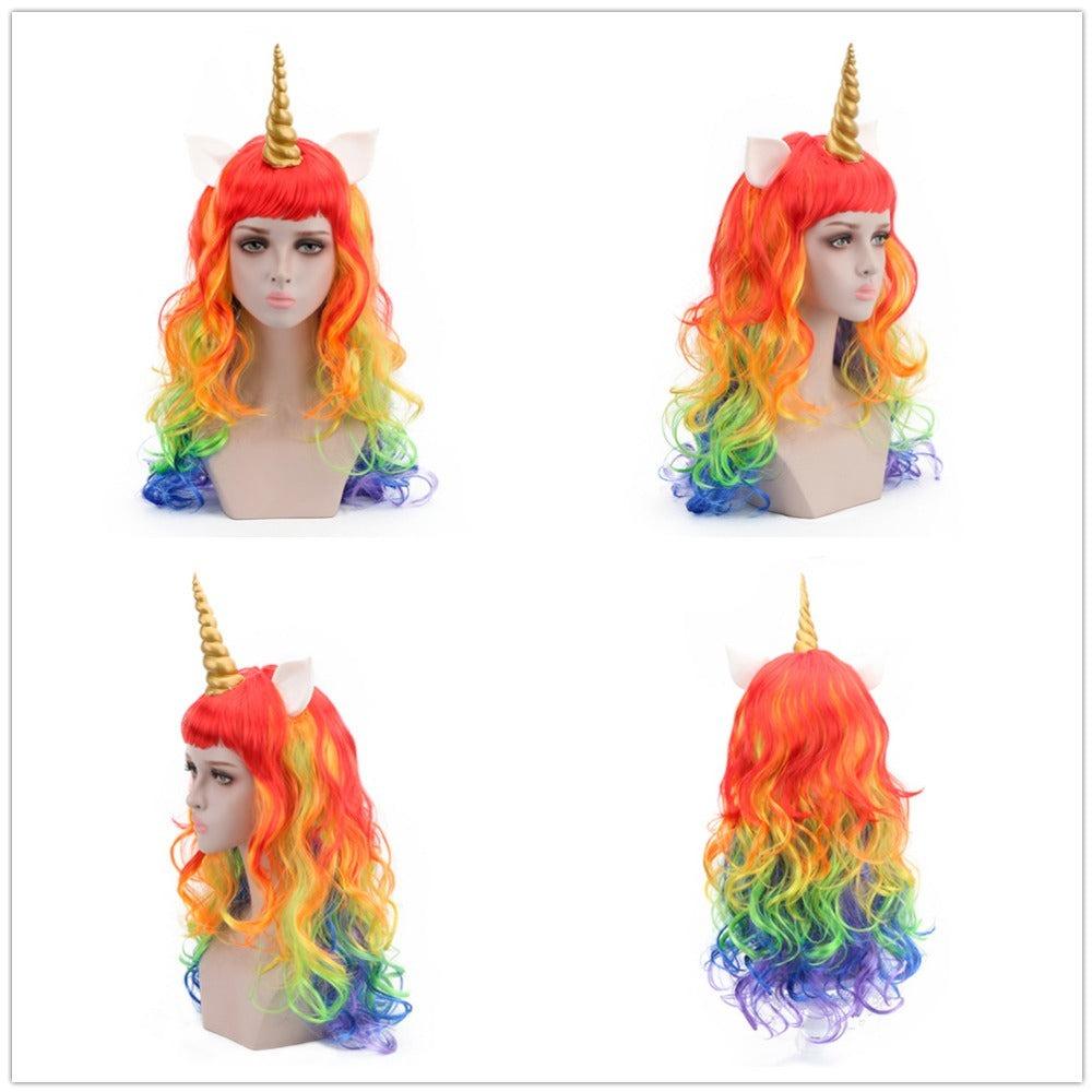 Perruque licorne girly - Licorne