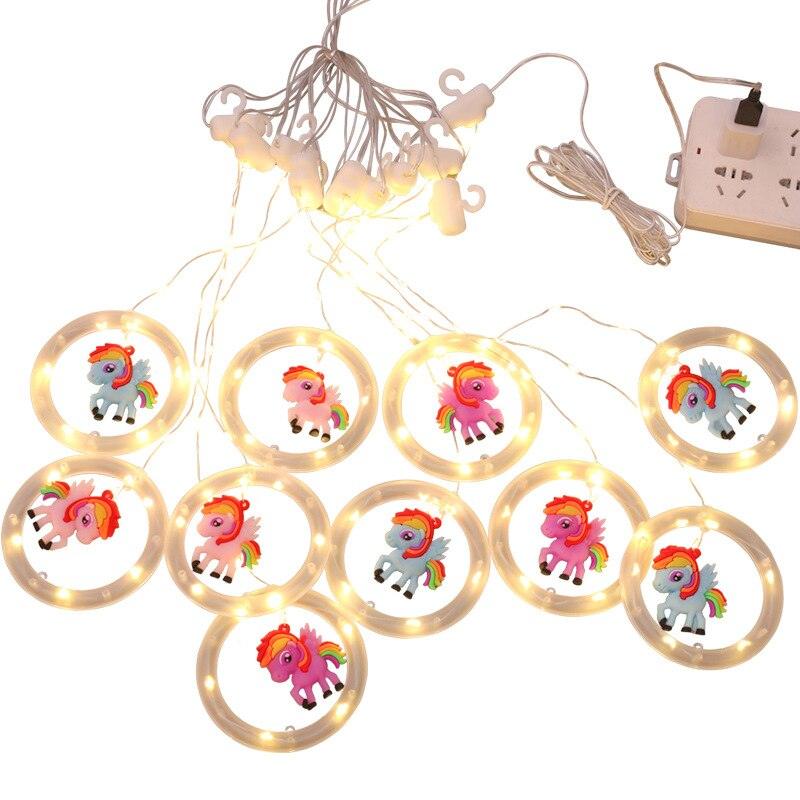 Rideau guirlande lumineuse licorne