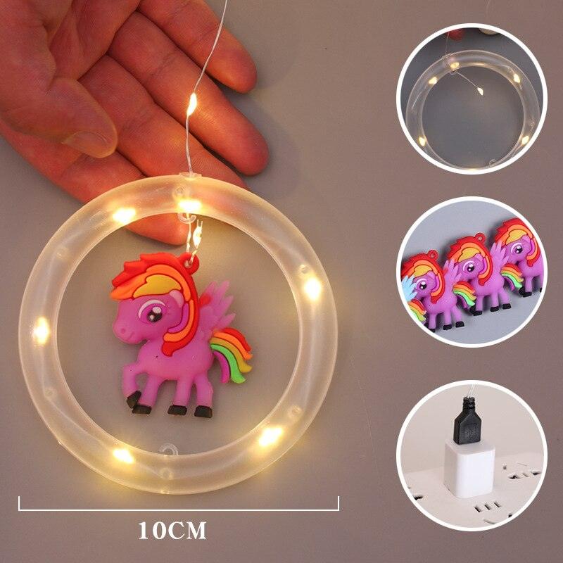 Rideau guirlande lumineuse licorne - Licorne