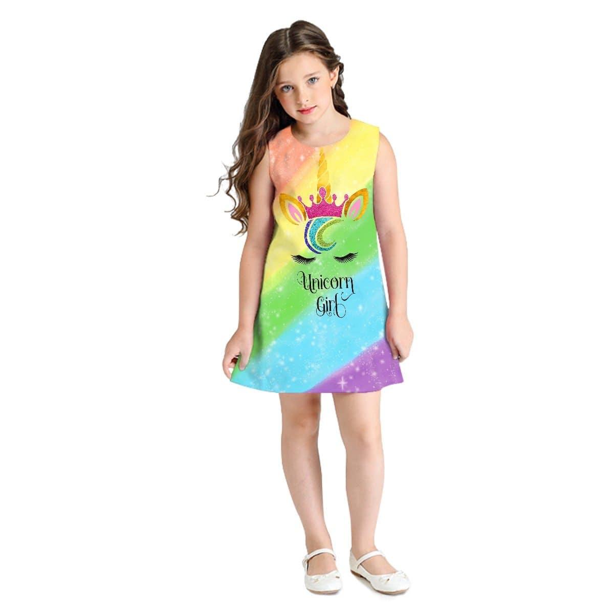 Robe Chasuble Unicorn Fille - Une Licorne