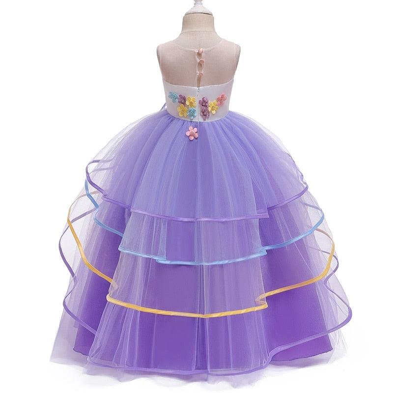 Robe de mariage licorne fille violet