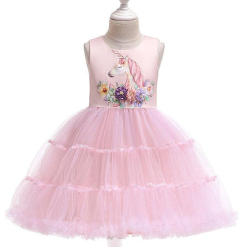 Robe de princesse licorne rose