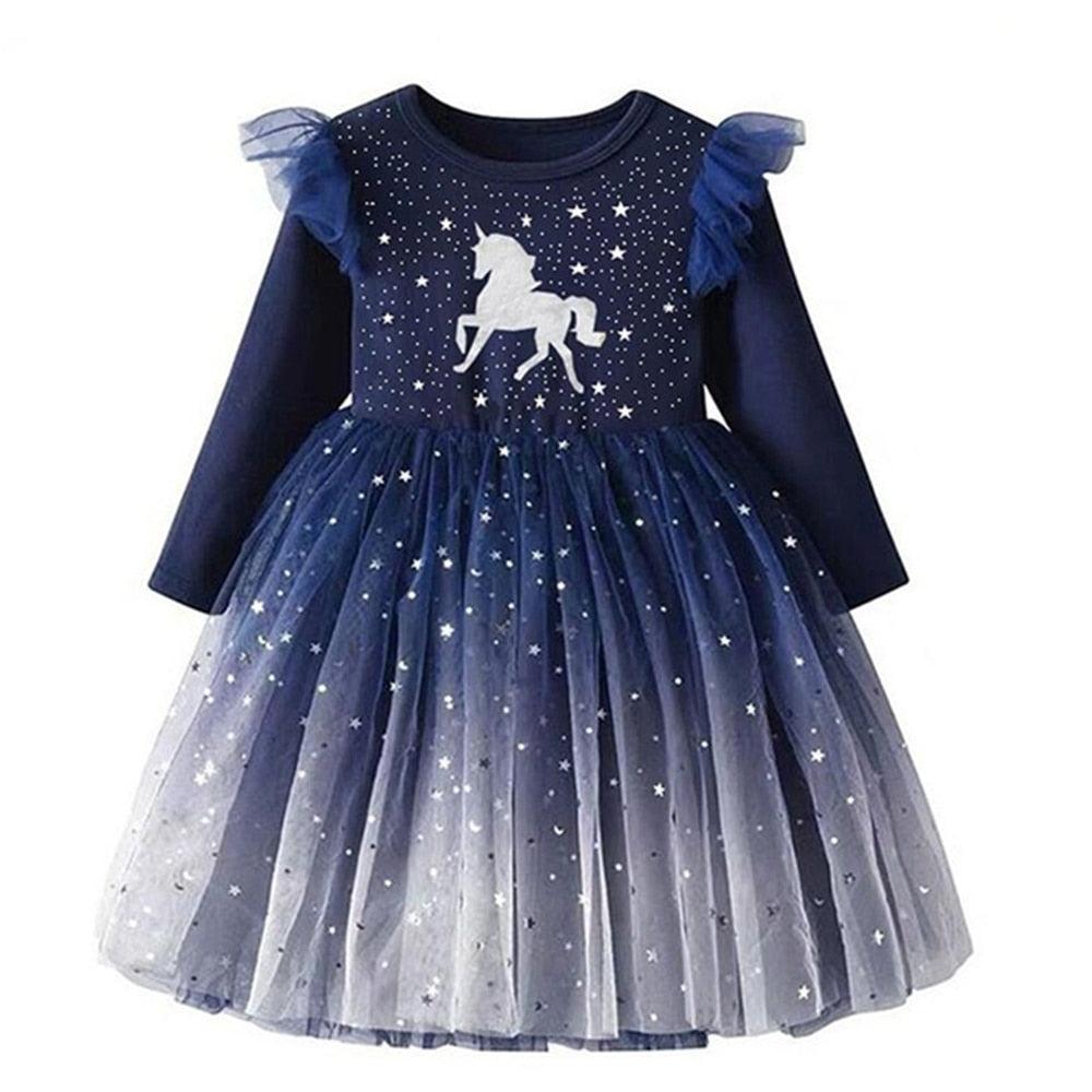 Robe de soirée licorne fille