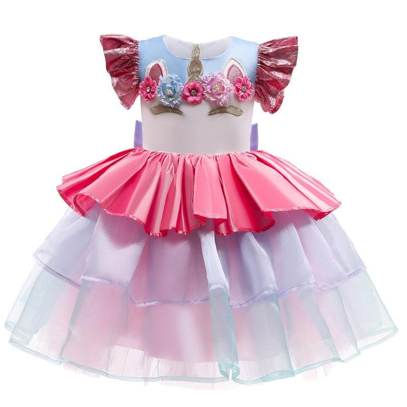 Robe déguisement licorne fille