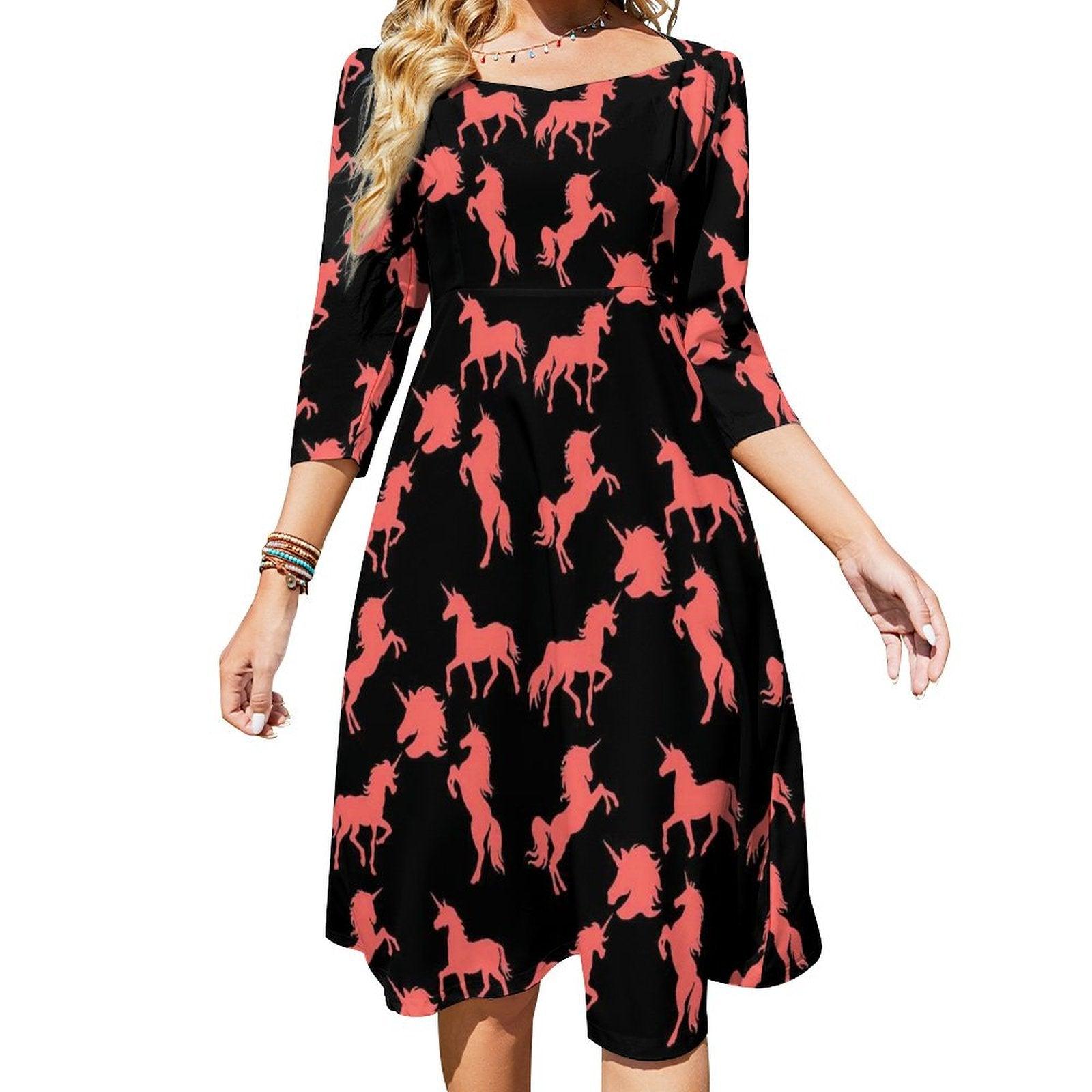 Robe dos-nu licorne femme