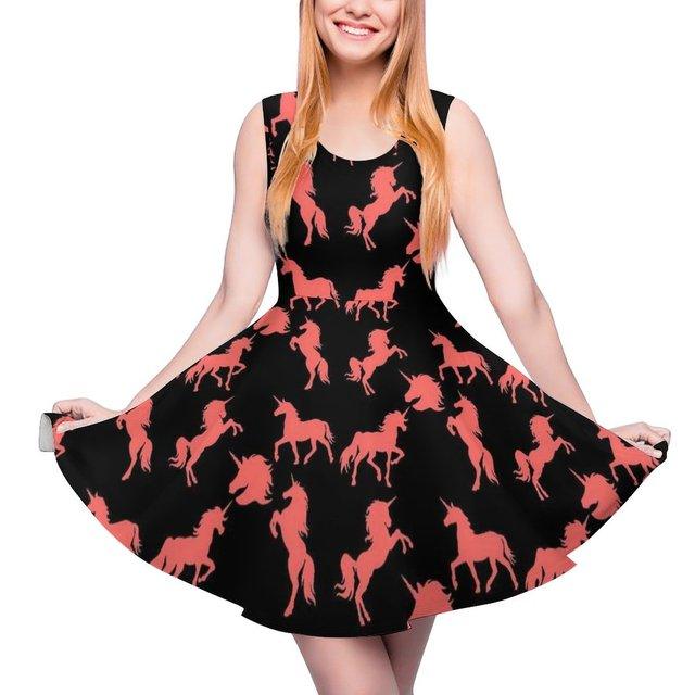 Robe Evasée Imprimés Licornes - Licorne