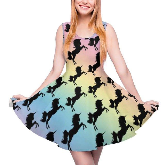 Robe Evasée Imprimés Licornes - Licorne