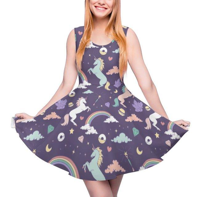 Robe Evasée Imprimés Licornes - Licorne