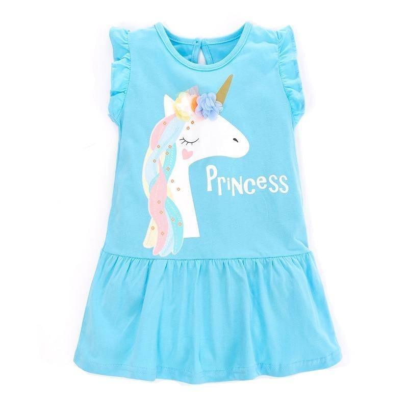 Robe Licorne Aux Emmanchures Volantées - Une Licorne