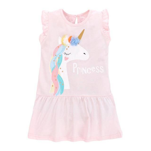 Robe Licorne Aux Emmanchures Volantées - Une Licorne