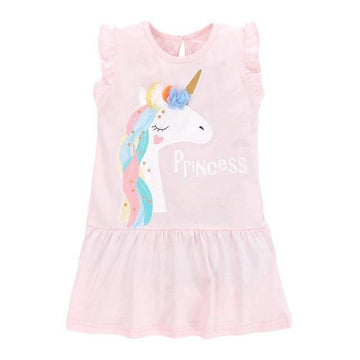 Robe Licorne Aux Emmanchures Volantées - Une Licorne