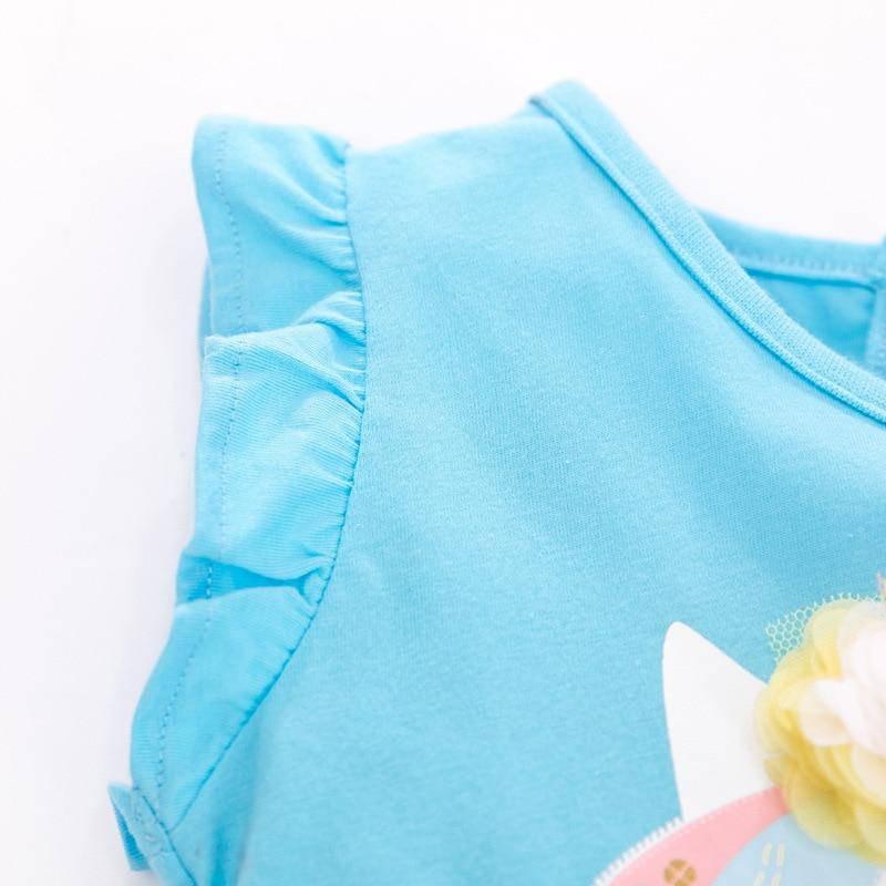 Robe Licorne Aux Emmanchures Volantées - Une Licorne