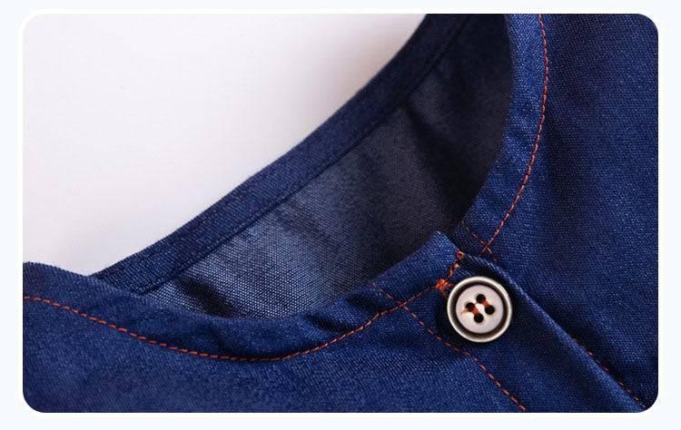 Robe Licorne En Jean Manches Trois Quart Fille - Licorne