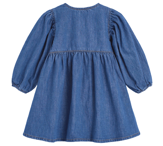 Robe Licorne En Jean Manches Trois Quart Fille - Licorne