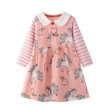 Robe Licorne Manches Longues et Col Claudine - Une Licorne