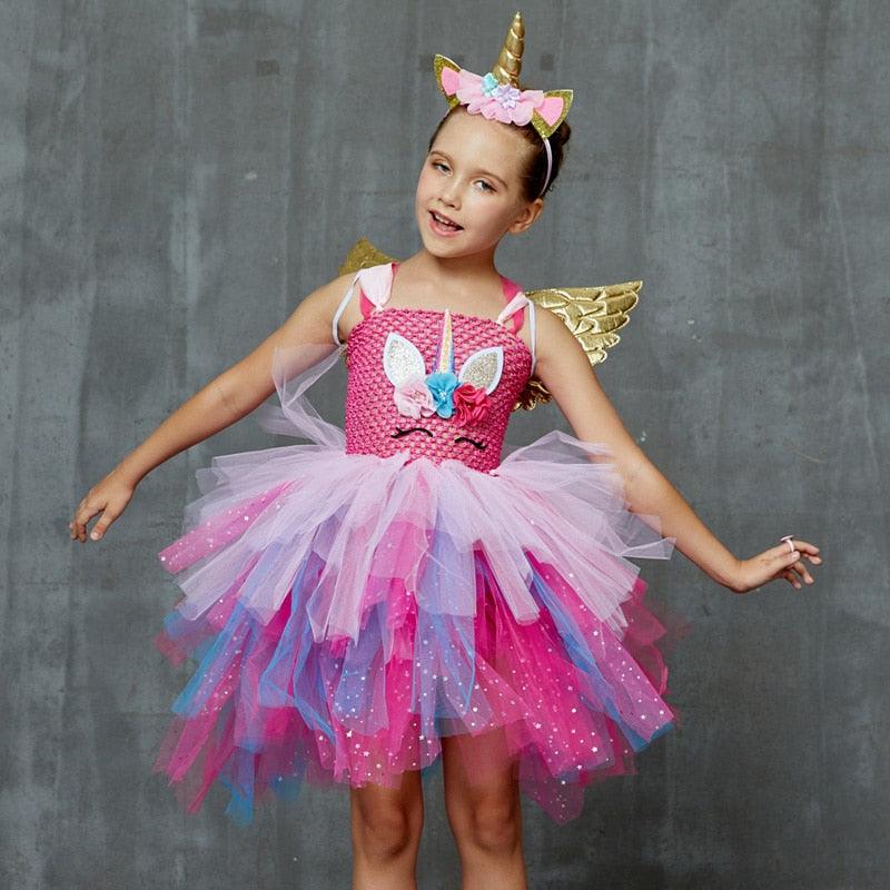 Robe Licorne Papillon Rose - Licorne
