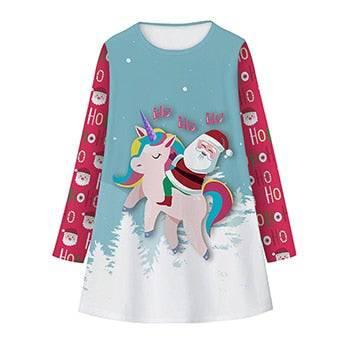 Robe Licorne Père Noel Fille - Licorne