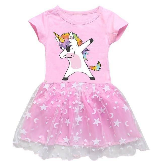 Robe Licorne Qui Dab Fille - Une Licorne