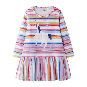 Robe Licorne Rayée Multicolore - Une Licorne